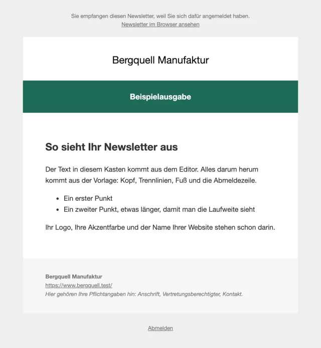Vorlage Kopfbalken